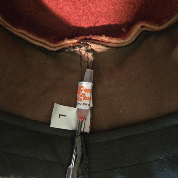 Genuine Leather Hat Handcrafted Size L - Picture 7 of 7